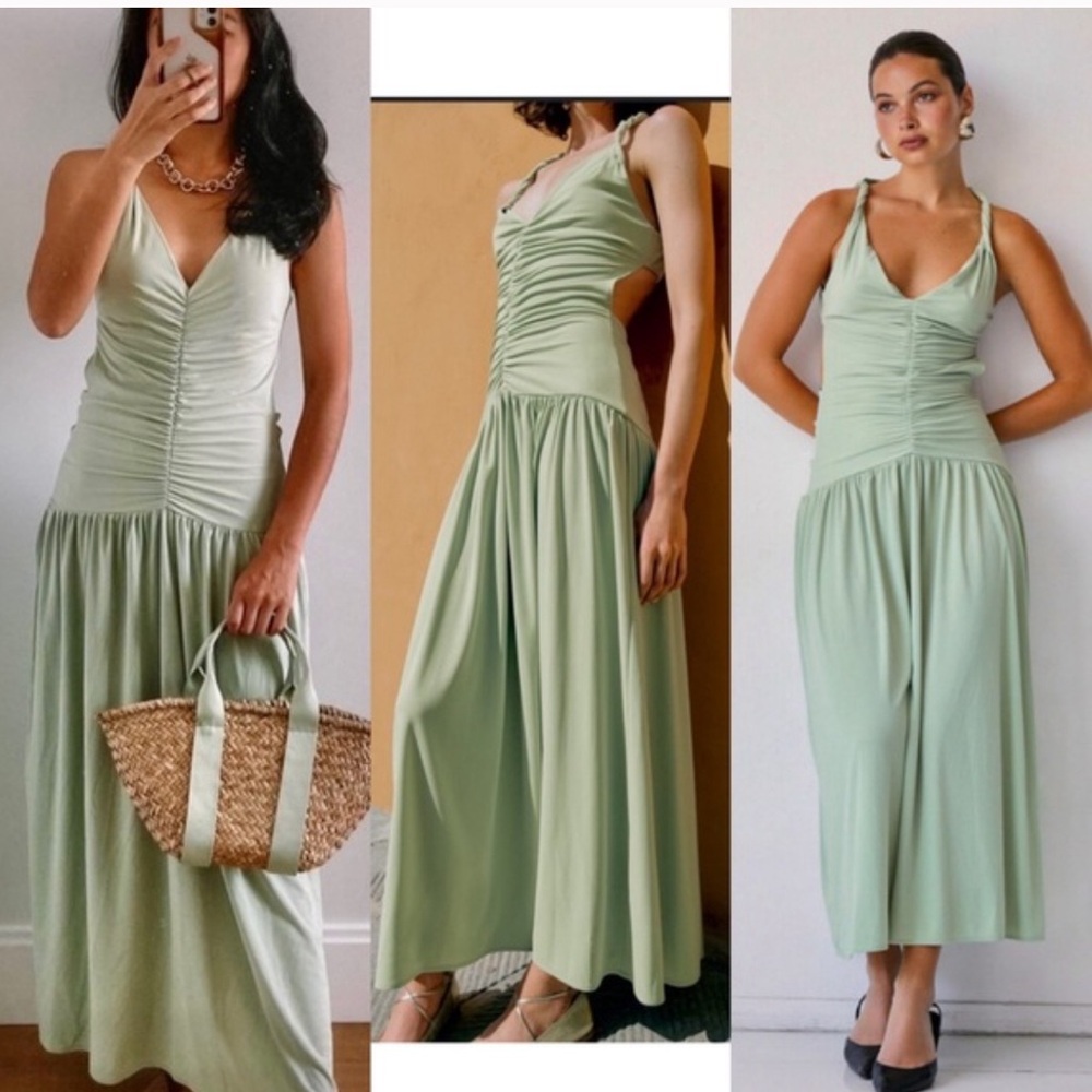 Zara Light Green Maxi Dress - Picture 10 of 12